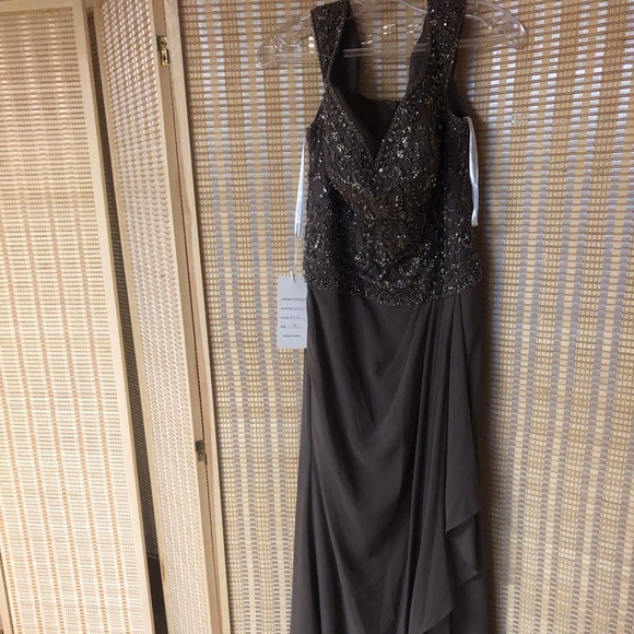 Montage mocha evening gown - Picture 3 of 8